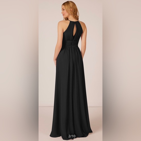 Azazie Bonnie - Size A8 - Black Chiffon - Picture 2 of 9